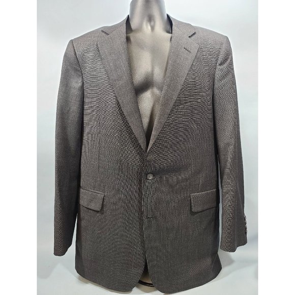 Bespoke ~38L Mr Ned 5th Avenue Super 120's Grey Check Blazer See Measurements - Picture 1 of 9